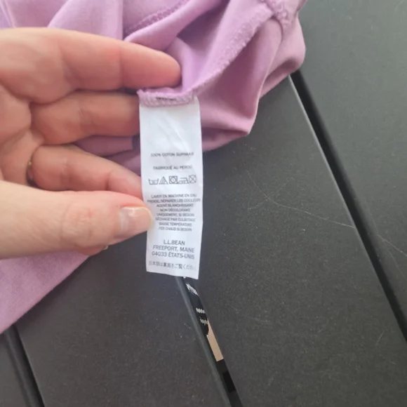 L.L. Bean Lavender V-Neck Top - Picture 5 of 5